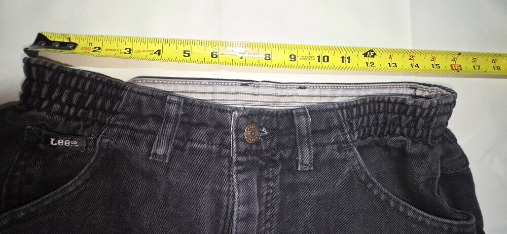 Lee Original Jeans Women Elastic Waist, High Rise, Relaxed Fit, Size 16 Sku 0247 - Picture 3 of 5